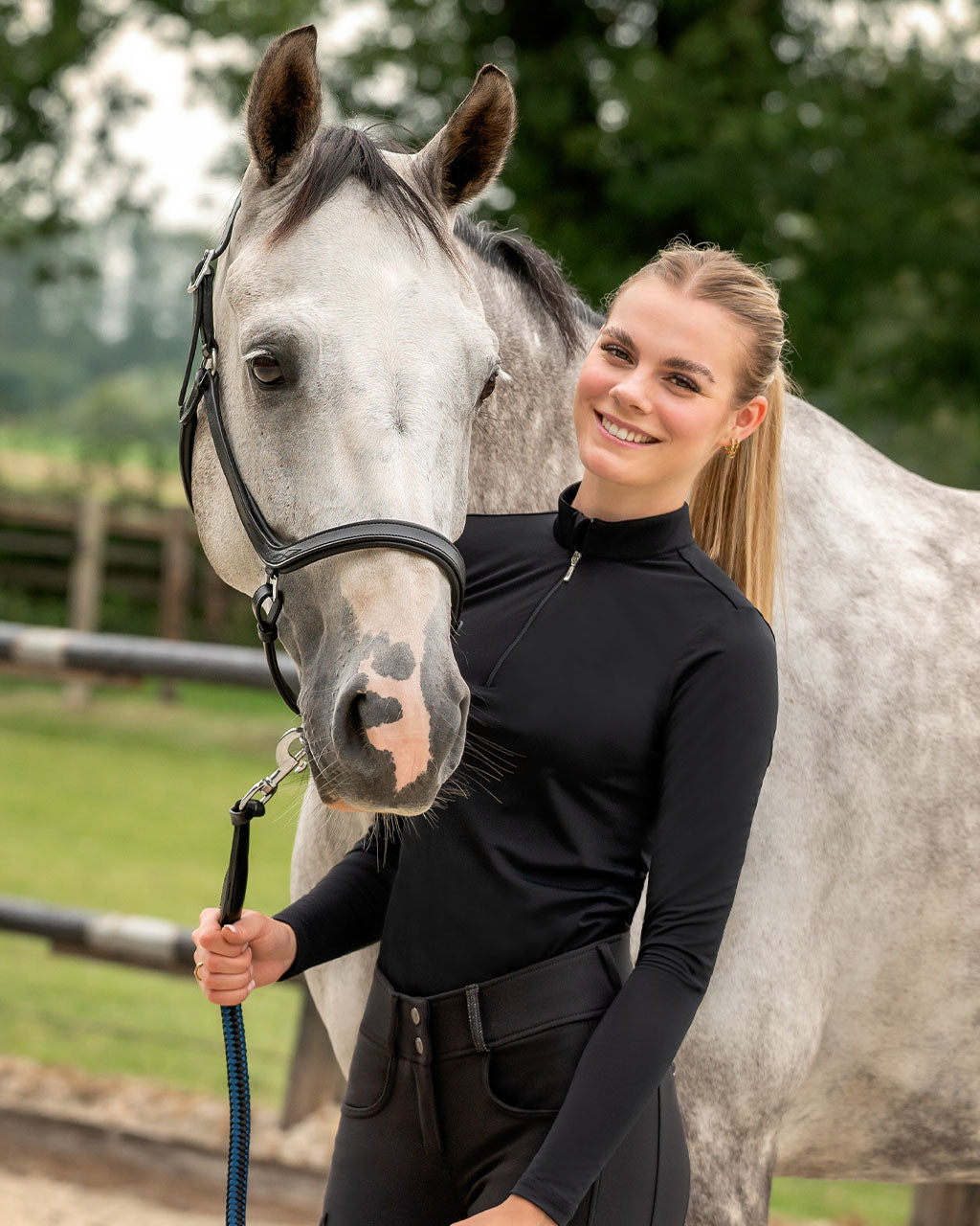 QHP Salerno Anatomic Halter Black - Sagebrush Tack