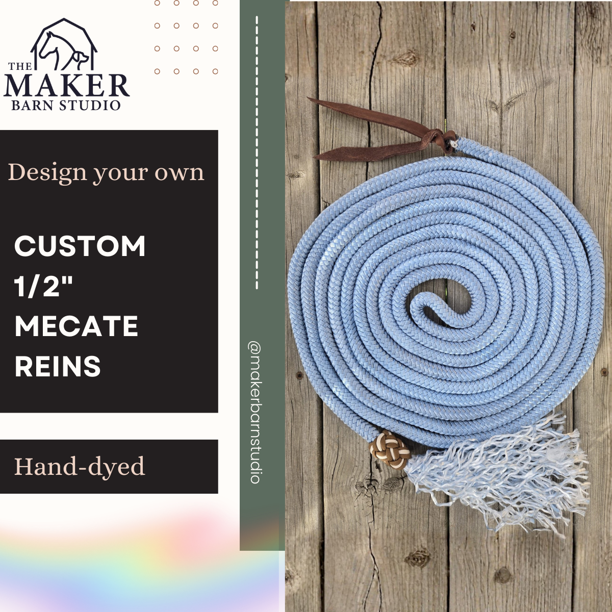 1/2" Custom mecate - The Maker Barn Studio