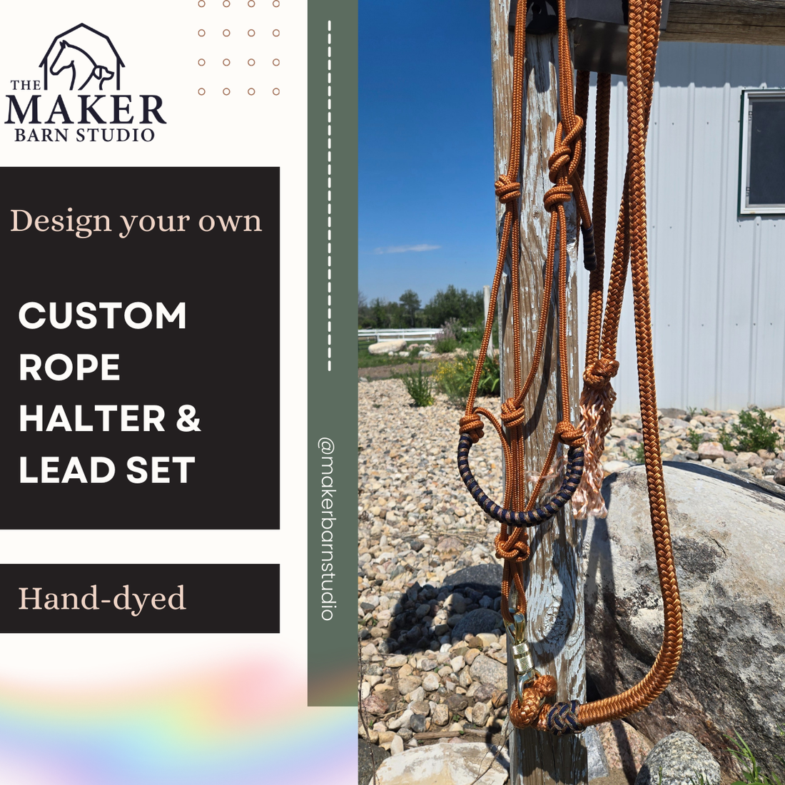 Handmade Lead Ropes Lead Ropes & Lunge Lines | The Maker Barn Studio
