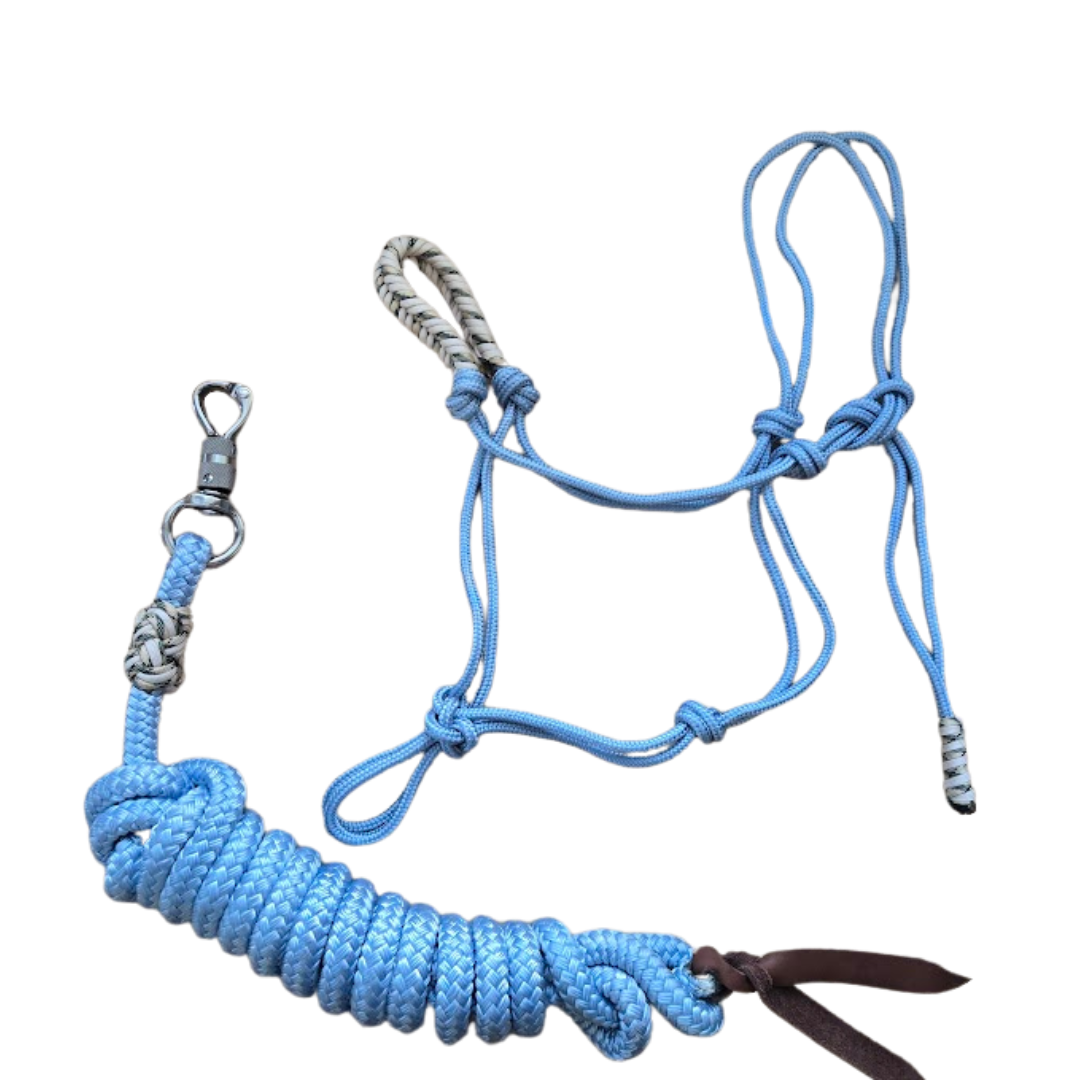 Custom rope halter and weighted lead set - The Maker Barn Studio
