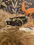 Custom leather heart braid dog collar - The Maker Barn Studio