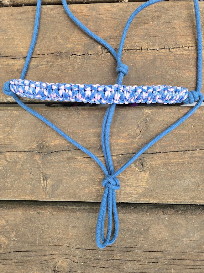 3/16" Stiff Cotton 4 Knot Rope Halter, cobblestone tan - The Maker Barn Studio