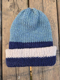 Handmade adult alpaca wool hat, double sided - The Maker Barn Studio