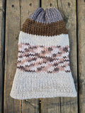 Handmade adult alpaca wool hat, double sided - The Maker Barn Studio