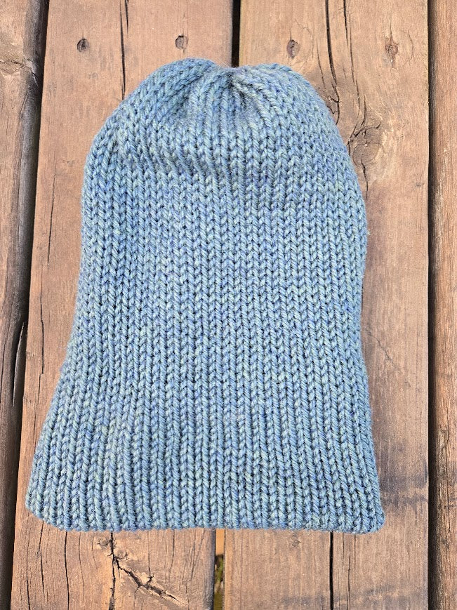 Handmade adult alpaca wool hat, double sided - The Maker Barn Studio