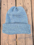 Handmade adult alpaca wool hat, double sided - The Maker Barn Studio
