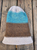 Handmade adult alpaca wool hat, double sided - The Maker Barn Studio