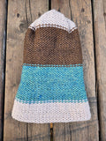 Handmade adult alpaca wool hat, double sided - The Maker Barn Studio