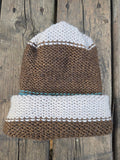 Handmade adult alpaca wool hat, double sided - The Maker Barn Studio