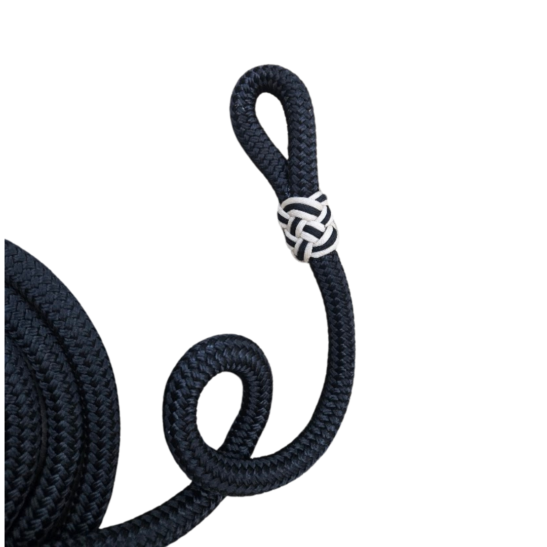 5/8" Black/ White weighted lead rope - The Maker Barn Studio