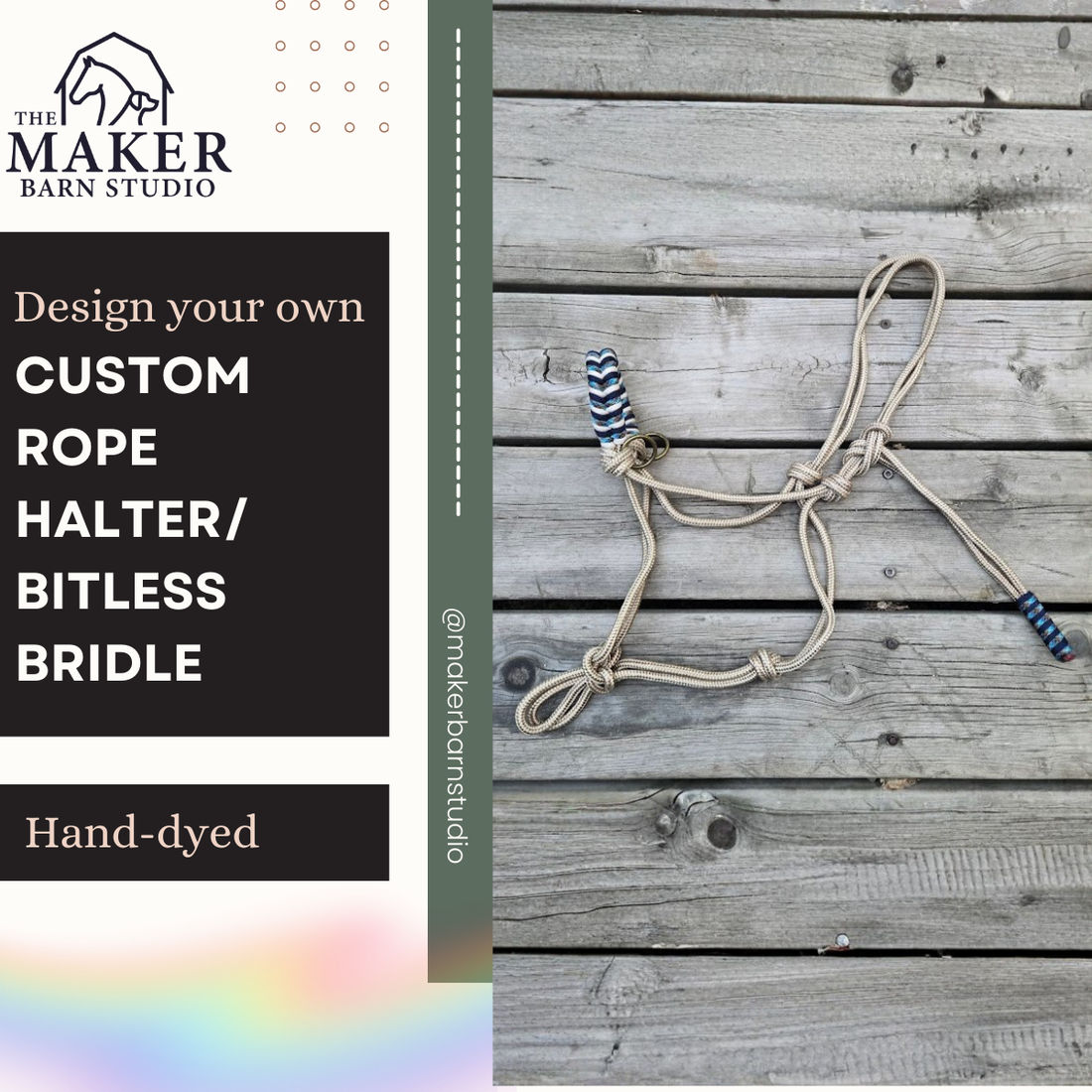 Custom bitless bridle/ halter combo - Sagebrush Tack