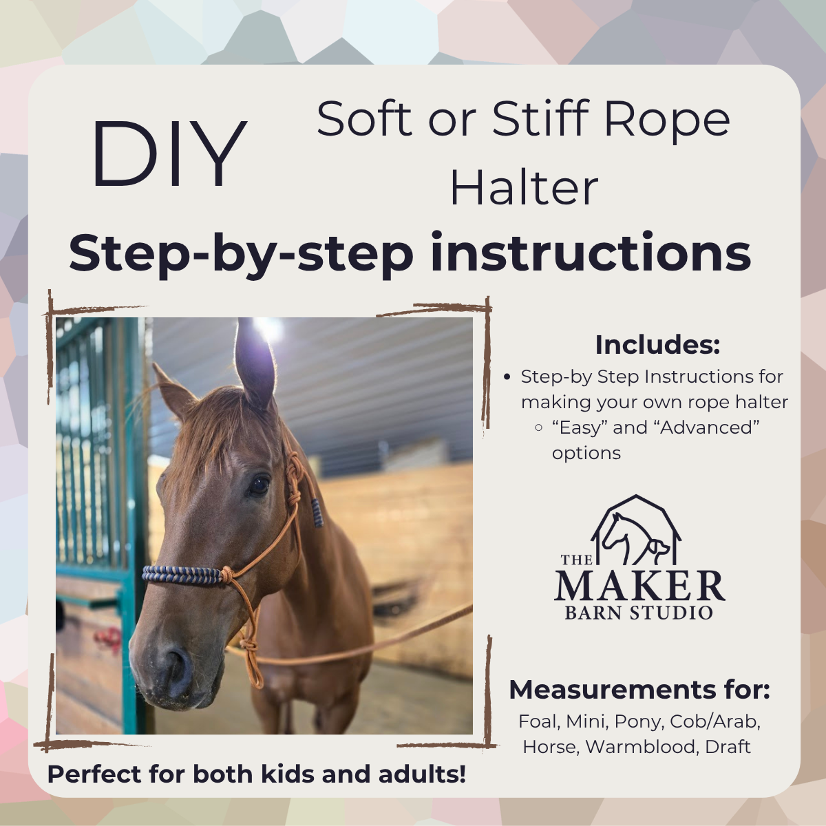 DIY Rope Halter Instructions PDF | Soft or Stiff Halter Online Tutorial - Sagebrush Tack