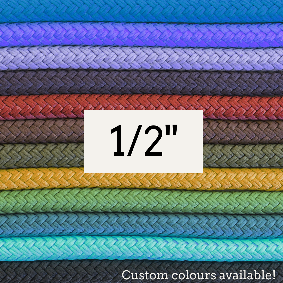 Hand-dyed double braid yacht rope