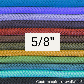 Hand-dyed double braid yacht rope