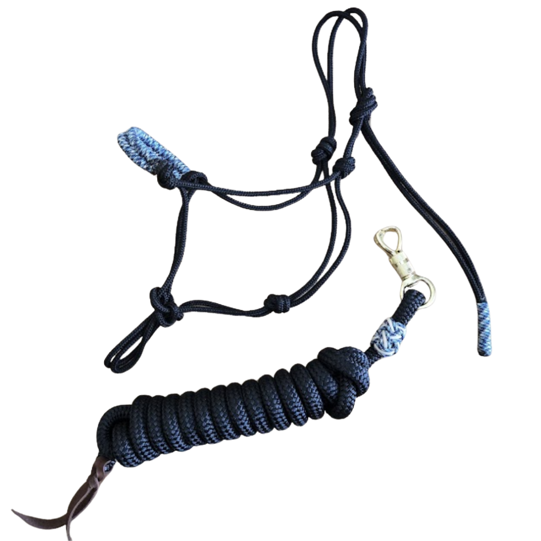 Custom rope halter and weighted lead set - The Maker Barn Studio