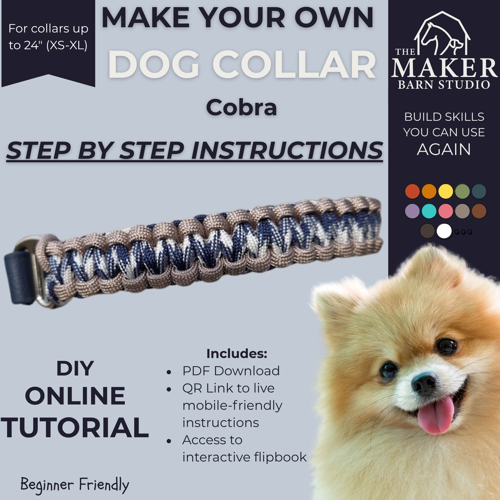 DIY Cobra Braid Dog Collar Instructions PDF | Online tutorial - Sagebrush Tack