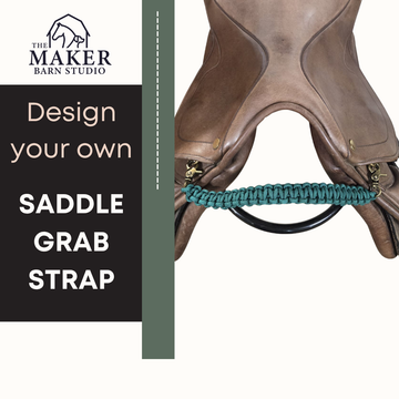 Paracord braided grab or wither strap, custom colours