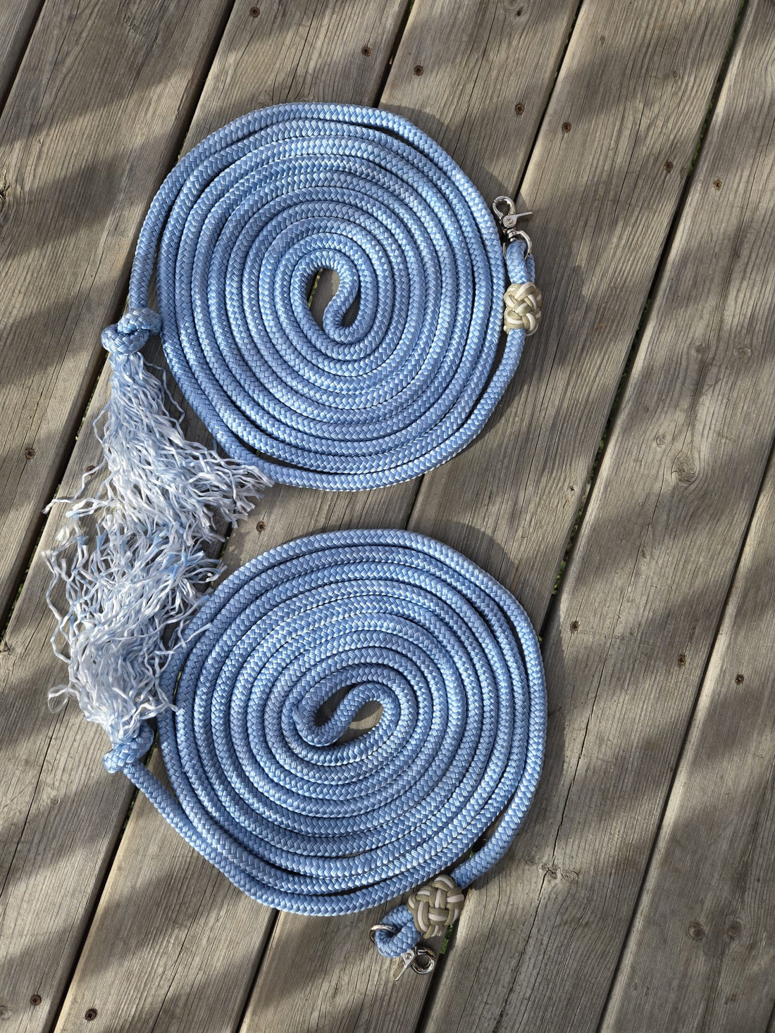 Hand-dyed double braid yacht rope