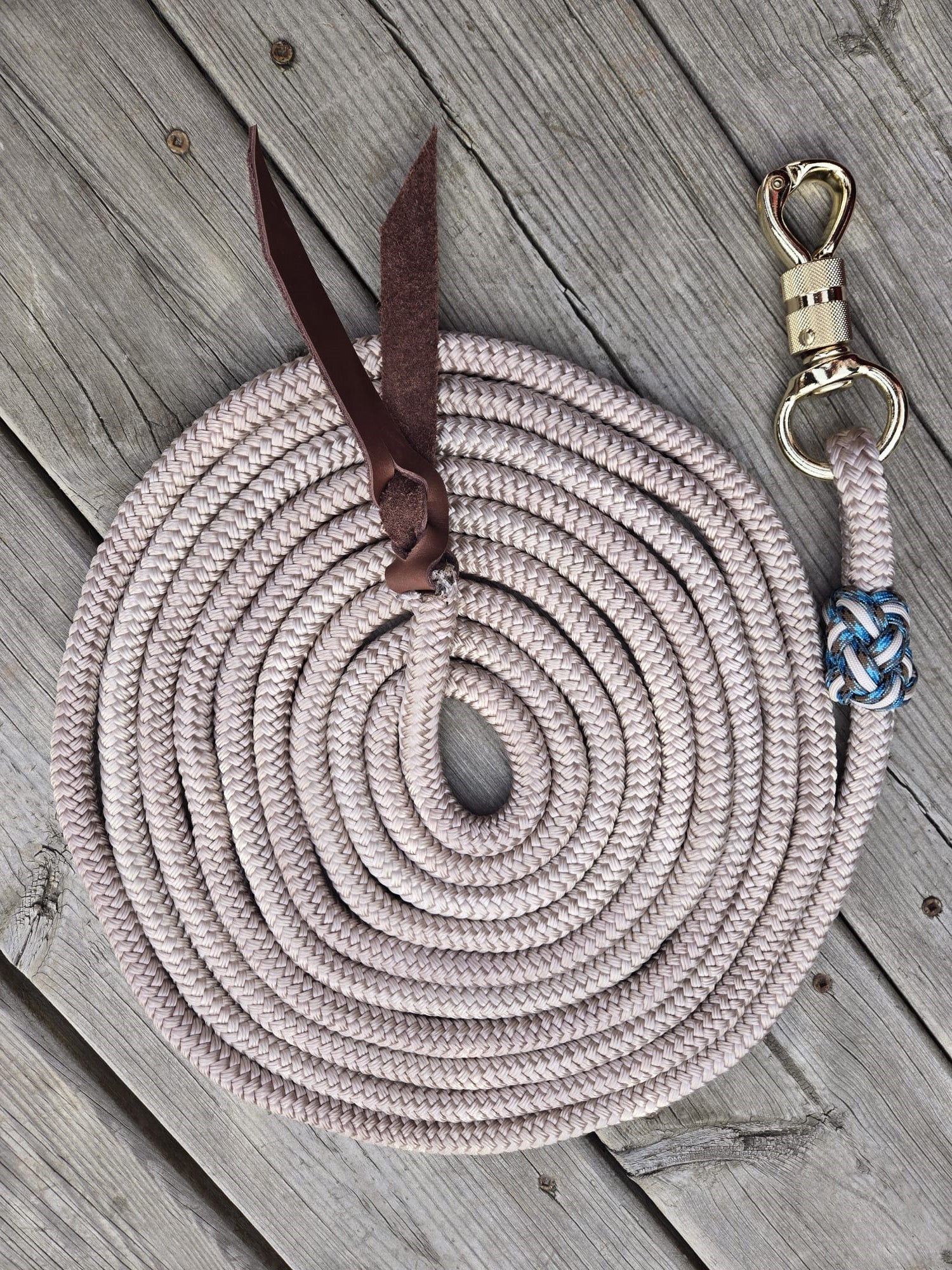 Hand-dyed double braid yacht rope