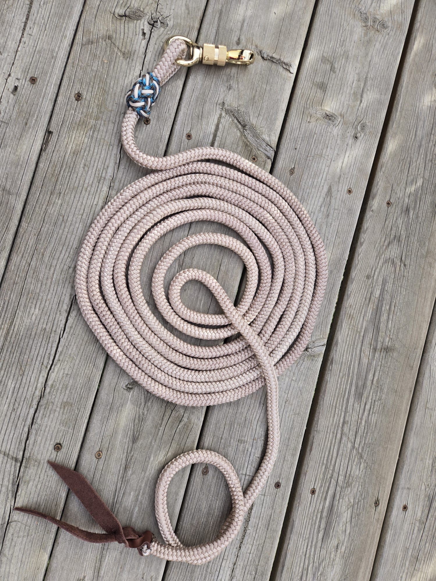 Hand-dyed double braid yacht rope