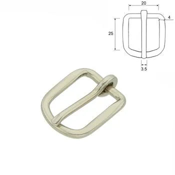 Bridle buckle Premium - Nickel Plated 20mm