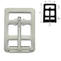 Flat Girth Buckle - Chrome Plated