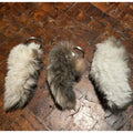 Lucky rabbit foot or tail keychain, humanely raised rustic good luck gift